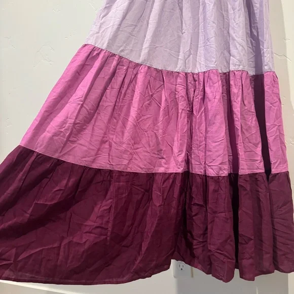 Anthropologie The Raya Colorblock Maxi Dress: Purple and White - Picture 7 of 16